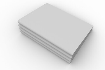 Digitally composite image of blank paper stack