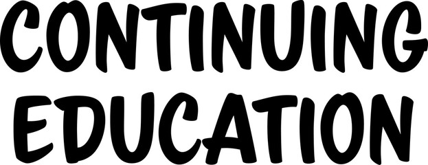 Continuing education text against white background