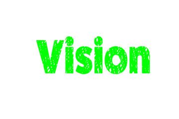 Naklejka premium Digitally generated image of Vision text 
