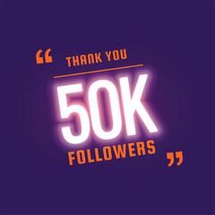 thank your 50k followers with these stunning socai media post design
