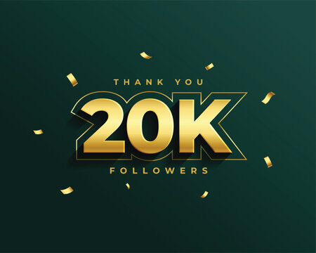 congratulation for your 20k online followers and public like