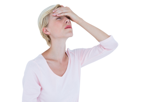 Woman having headache