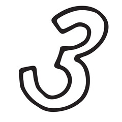 Digitally generated image of number 3