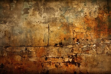 textured and weathered grungy wall with rust. Generative AI