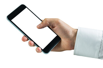 hand holding smartphone