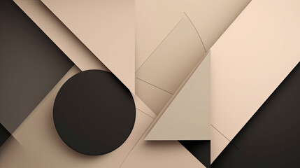 Minimalist Wallpaper of Clean and Simple Geometric Shapes in Neutral Colors