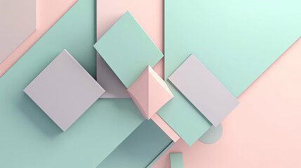 Symmetrical Pastel Geometric Wallpaper