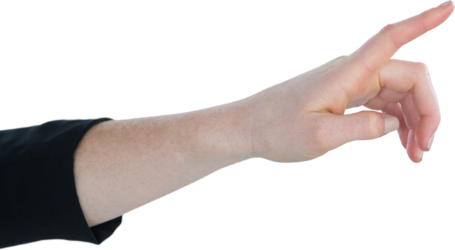 Cropped hand of businesswoman gesturing