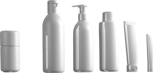 Close up of various containers