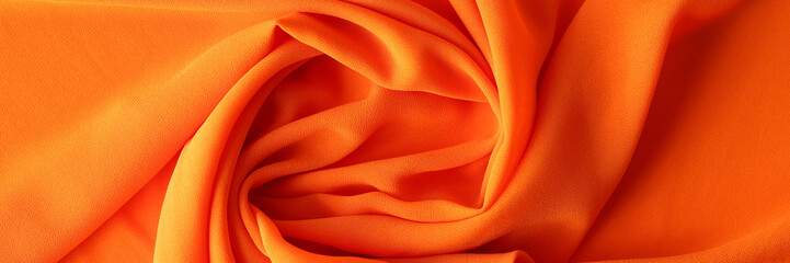 Orange texture of cotton or synthetic fabric