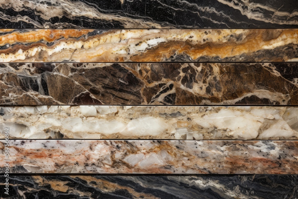 Poster textured marble wall with vibrant colors and patterns. generative ai