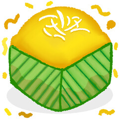 Icon cartoon cute thai dessert sweets food  note template portfolio design by me no background