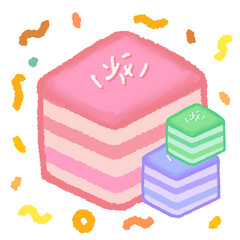 Icon cartoon cute thai dessert sweets food  note template portfolio design by me no background