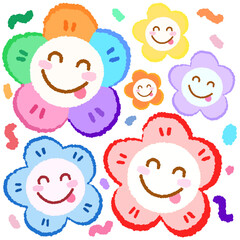 Icon cartoon cute breads and coffee egg flower colorful note template portfolio design by me no background