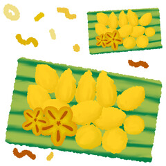 Icon cartoon cute thai dessert sweets food  note template portfolio design by me no background