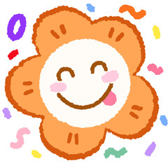 Icon cartoon cute breads and coffee egg flower colorful note template portfolio design by me no background