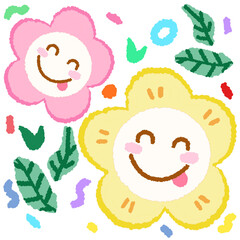 Icon cartoon cute breads and coffee egg flower colorful note template portfolio design by me no background
