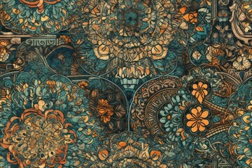 vibrant floral wallpaper with a variety of colorful flowers in bloom. Generative AI