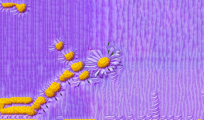 purple background formed by spring flowers