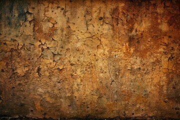 decaying and worn out wall with chipped and peeling paint. Generative AI