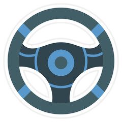 Steering Wheel Sticker Icon