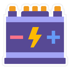 Car Battery Sticker Icon