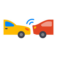 Naklejka premium Collision Flat Icon
