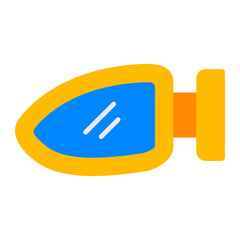 Side Mirror Flat Icon