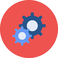 Settings Multicolor Circle Flat Icon