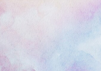 Abstract blue and pink painted watercolor background texture, pastel watercolor design with digital painted for template.