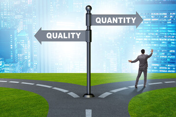 Concept of trade-off between quality and quantity