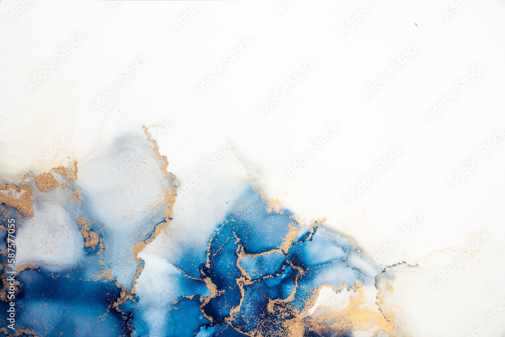 Poster marble ink abstract art from exquisite original painting for abstract background . painting was pain