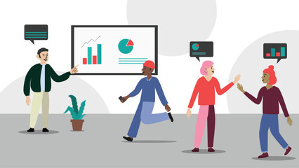 business landing page design concept character