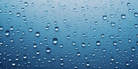 water drops on light blue background. Generative AI