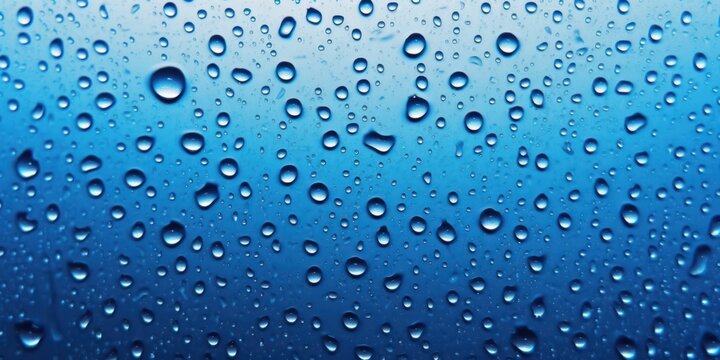 water drops on light blue background. Generative AI