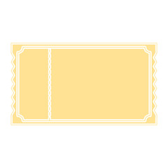 Fototapeta premium Golden Ticket Sticker Bullet Journal Blank 