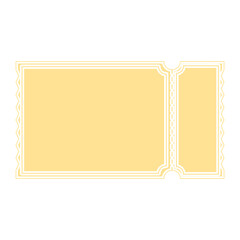 Fototapeta premium Golden Ticket Sticker Bullet Journal Blank 