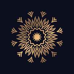 Golden mandala background Design template