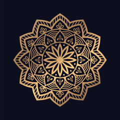 Golden mandala background Design vector