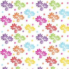 seamless colorful pattern with flowers