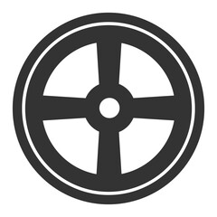 Obraz premium vintage wooden wheel vector icon