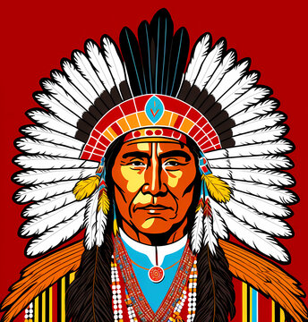 Native Brave Warrior Mascot