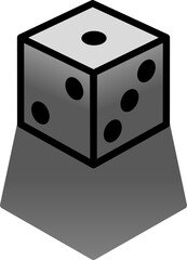 vector dice with shadow behind it