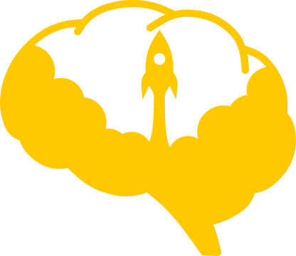 recommend clip art: vector brain and rocket launch