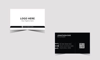 Free vector elegant business card, black and white business card Free vector black elegant corporate card Free vector clean style modern business card template Vector creative and modern business card