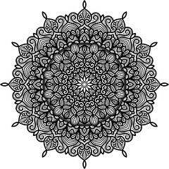 luxury decorative circular mandala lace background pattern