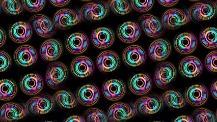 Neon vortex swirling kaleidescope abstract rainbow blacklight colors animation for vj dj performance motion background, trippy surreal beautiful seamless looping animated backdrop music visualizer