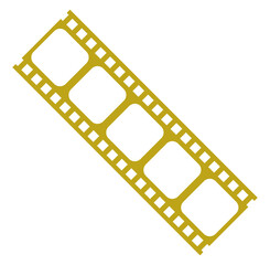 Silhouette of the Filmstrip for Art Illustration, Movie Poster, Apps, Website, Pictogram or Graphic Design Element. Format in PNG