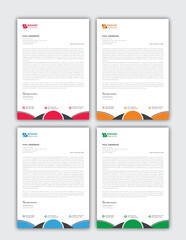 Vector professional business letterhead template design