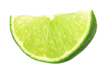 Fototapeta na wymiar Natural fresh lime slice isolated, transparent png, PNG format, cut-out